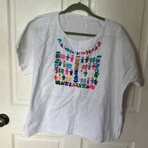 Embroidered cotton tee